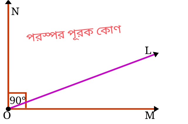 পূরক কোণ কাকে বলে