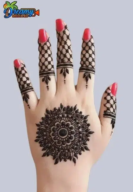 Finger simple mehndi design 