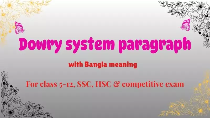 Dowry system paragraph